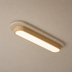 Soraï LED Travertine & Wood Ceiling Light