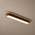 Soraï LED Travertine & Wood Ceiling Light