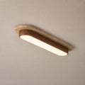 Soraï LED Travertine & Wood Ceiling Light