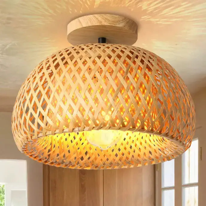 Luna Bamboo Ceiling Light