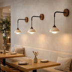 Porva Travertine & Wood Wall Light