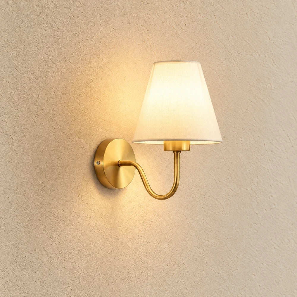 Sael Vintage Metal & Fabric Wall Light