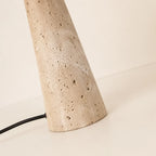 Sila Travertine & Fabric Table Lamp