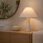 Sila Travertine & Fabric Table Lamp