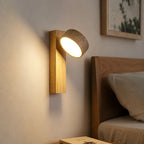 Solberg Travertine & Wood Wall Light
