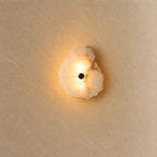Solvi Alabaster & Brass Wall Light