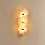 Solvi Alabaster & Brass Wall Light