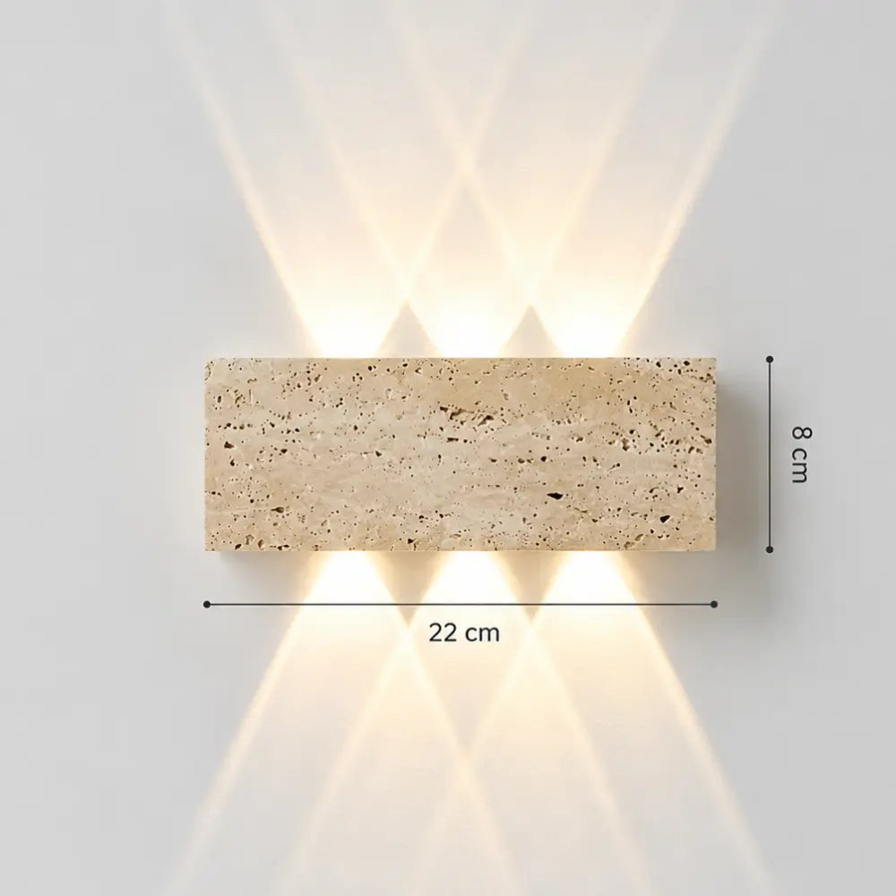 Sorell Outdoor Travertine Wall Light