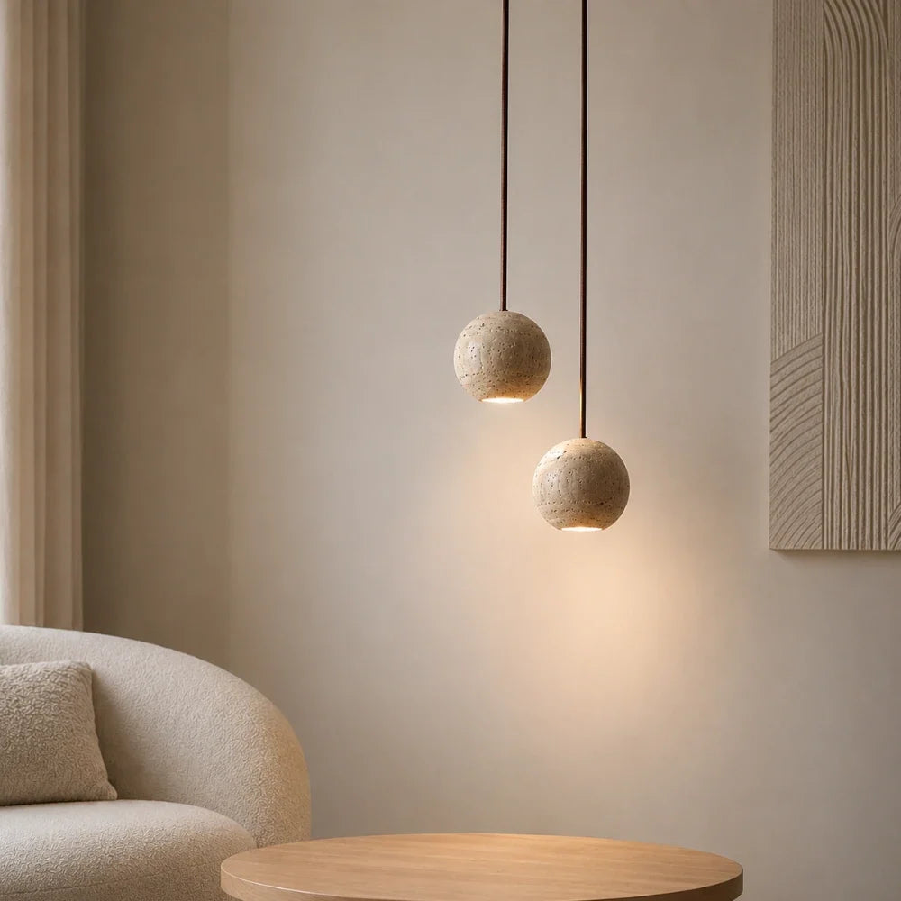 Sten Travertine Pendant Light