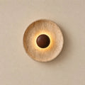 Stona LED Travertine & Wood Wall Light