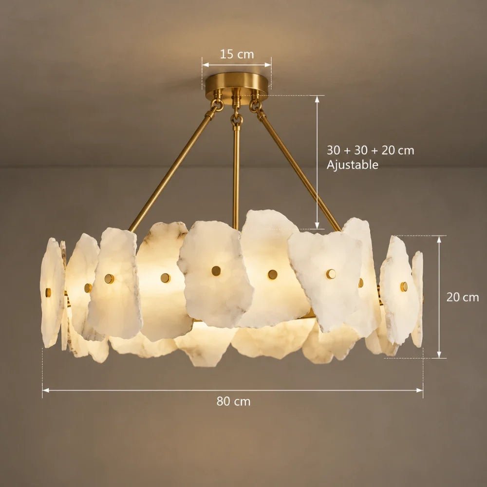 Alvéra Alabaster Pendant Light