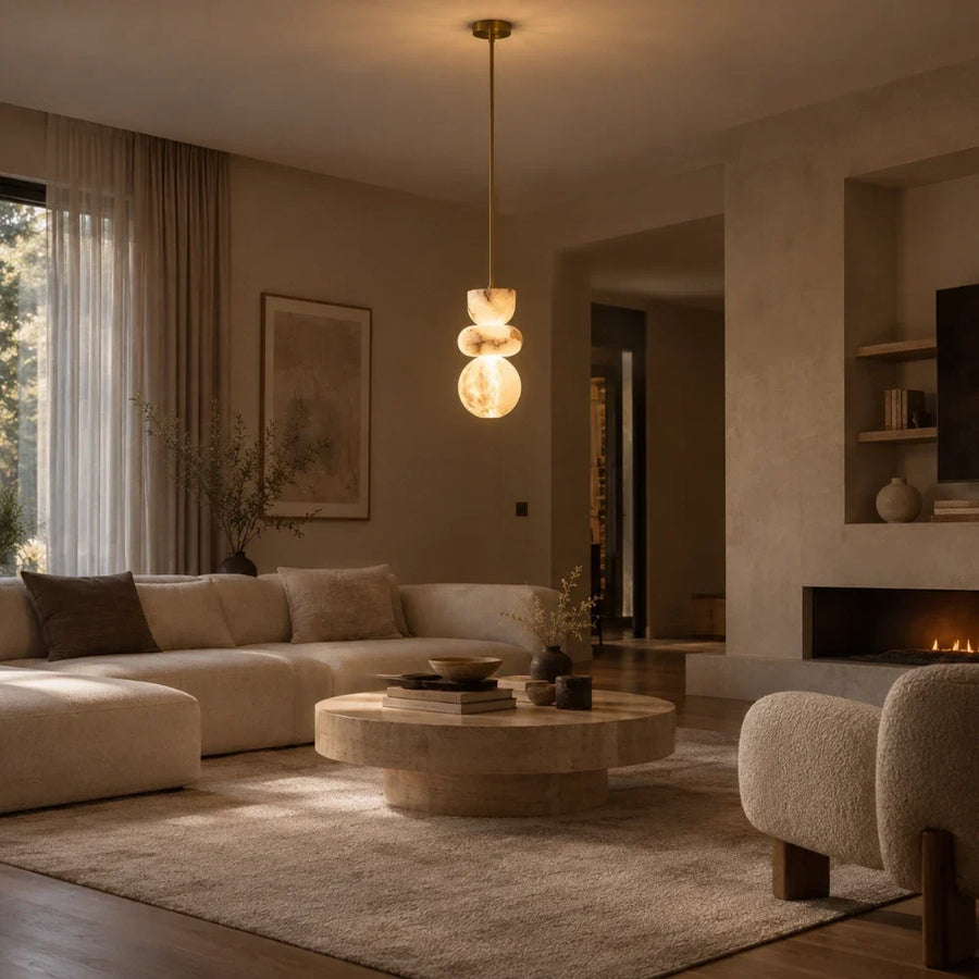 Lind Alabaster Pendant Light