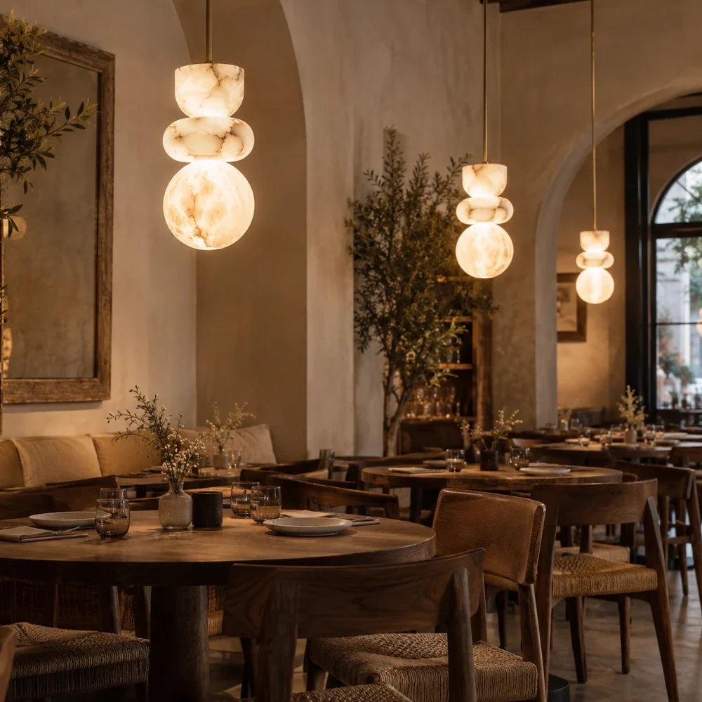 Lind Alabaster Pendant Light