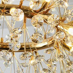 Signe Gold Metal & Crystal Pendant Light