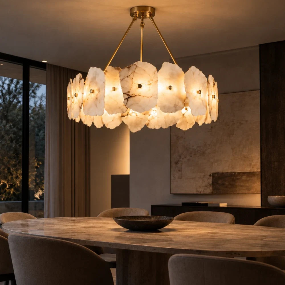 Alvéra Alabaster Pendant Light
