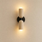 Velin Travertine & Wood Wall Light