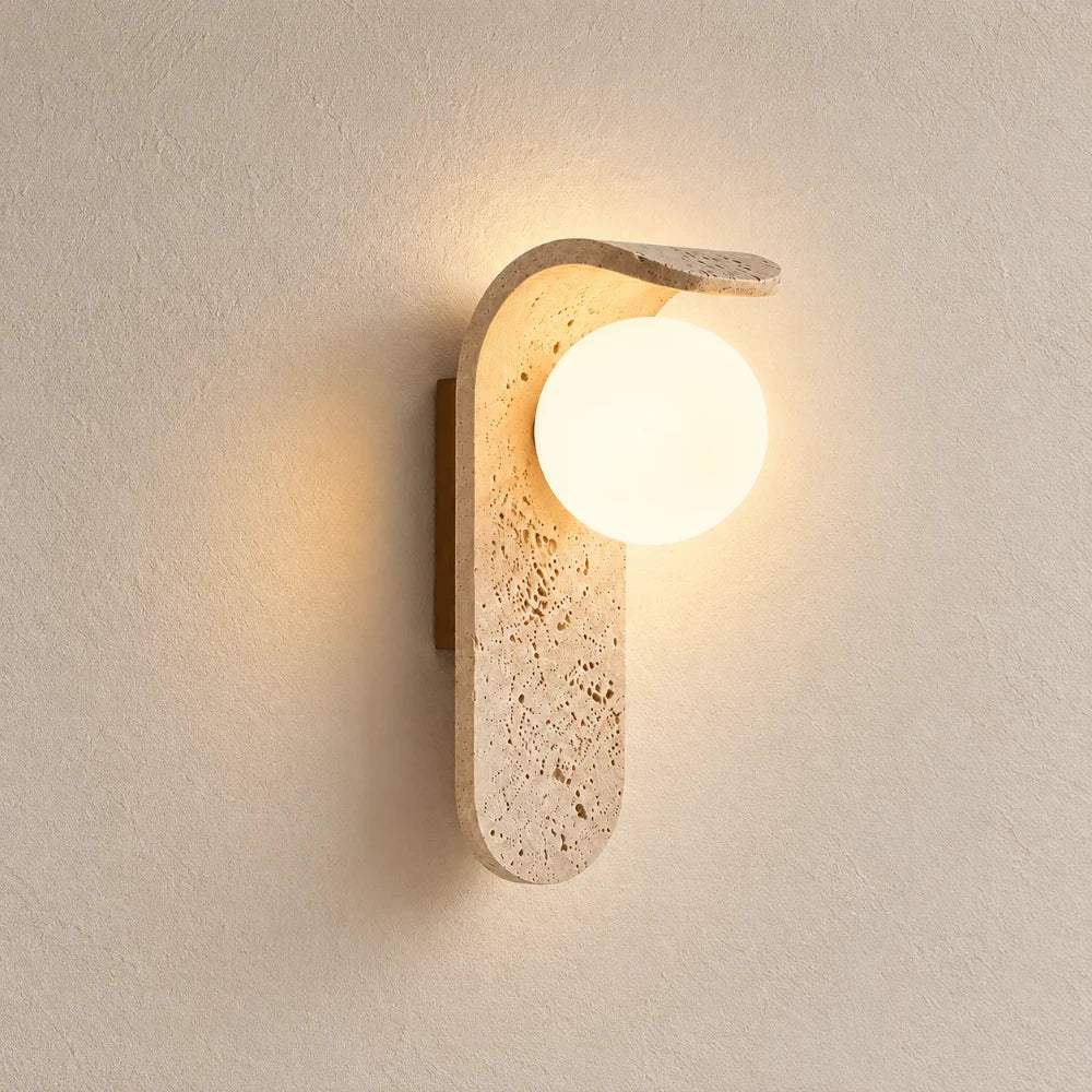 Velor Scandinavian Travertine Wall Light